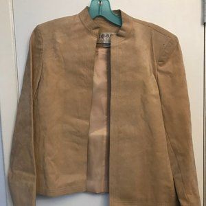 Ultra Suede Women's Tan Blazer and Skirt Size 8